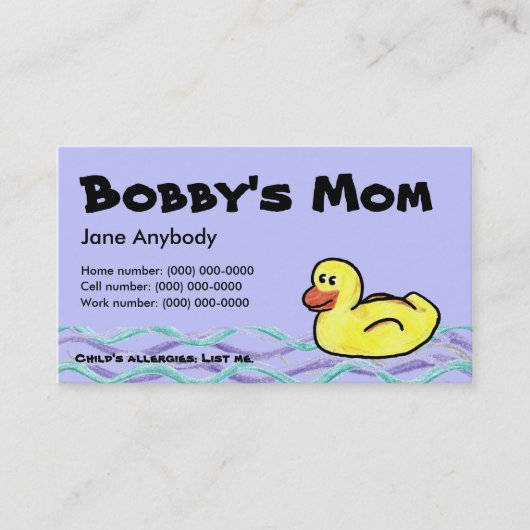 Duckin' Along Mama Card Contactkaartje (Voorkant)