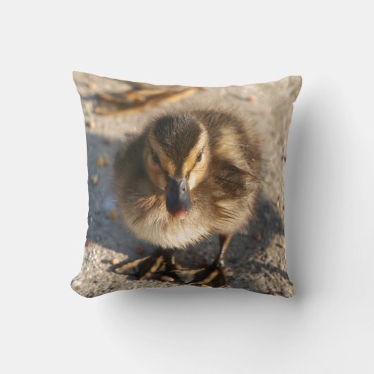 Ducking Baby Duck Bird Wildlife Animal Pillow Kussen (Voorkant)