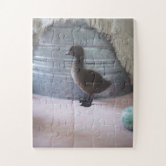 Ducking, donkerbruine Baby Duck Legpuzzel (Verticaal)