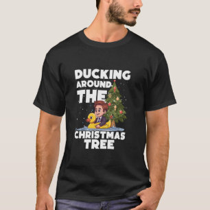 Ducking rond de kerstboom Duckling Christmas Run T-shirt