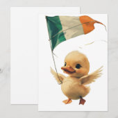 Duckkking Flying a Irish Flag Kite Invitation (Devant / Derrière)