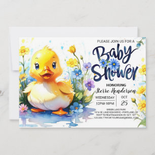 Duckling Custom Baby shower Kaart