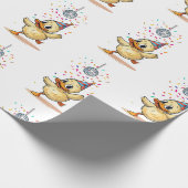 Duckling Dancing Under Disco Ball met Confetti" d Cadeaupapier (Hoek)