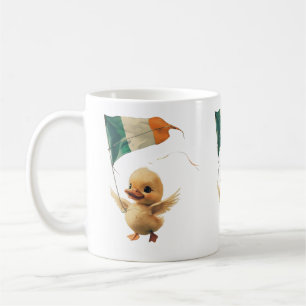 Duckling Flying een Ierse vlag vlieger Koffiemok