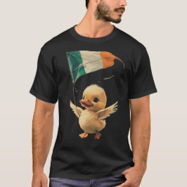 Duckling Flying een Ierse vlag vlieger T-shirt