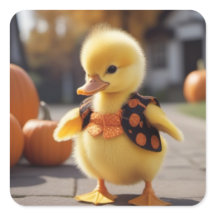 Duckling gekleed voor Halloween sticker