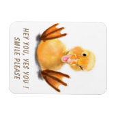 Duckling Jouer Wink Magnet Smile Cartoon (Horizontal)