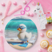 Duckling met scubaduiker papieren bordje (Feest)