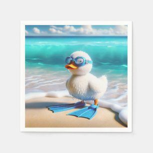 Duckling met scubaduiker servet