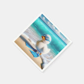 Duckling met scubaduiker servet (Hoek)