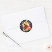 Duckling New Year Celebration Sticker (Enveloppe)