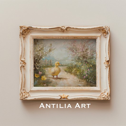  Duckling Portrait Spring Boerderij Life Duck Poster