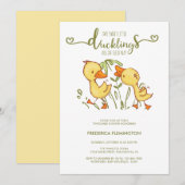 Duckling Twins Baby shower Kaart (Voorkant / Achterkant)