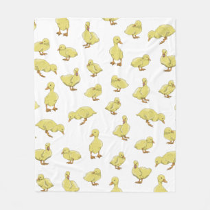 Duckling vogelpatroon fleece deken