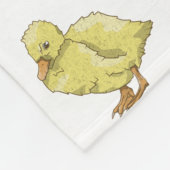 Duckling vogelpatroon fleece deken (Hoek)