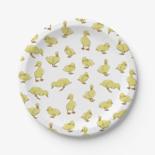 Duckling vogelpatroon papieren bordje
