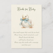Duckling with Ribbon Baby Shower Books for Baby Informatiekaartje (Voorkant)