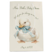 Duckling with Ribbon Baby Shower Medium Cadeauzakje (Voorkant)