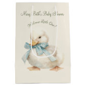 Duckling with Ribbon Baby Shower Medium Cadeauzakje (Achterkant)