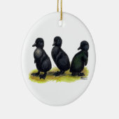 Ducklings Black Cayuga Keramisch Ornament (Rechts)