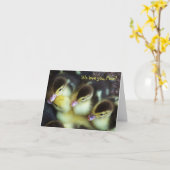 Ducklings Carte de fête des mères (Fleur jaune)