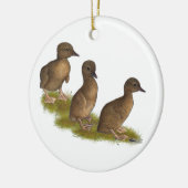 Ducklings: Chocoladeloopbanen Keramisch Ornament (Links)
