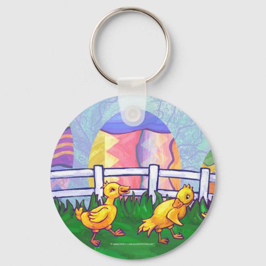 Ducklings Easter Egg Hunt Sleutelhanger (Voorkant)