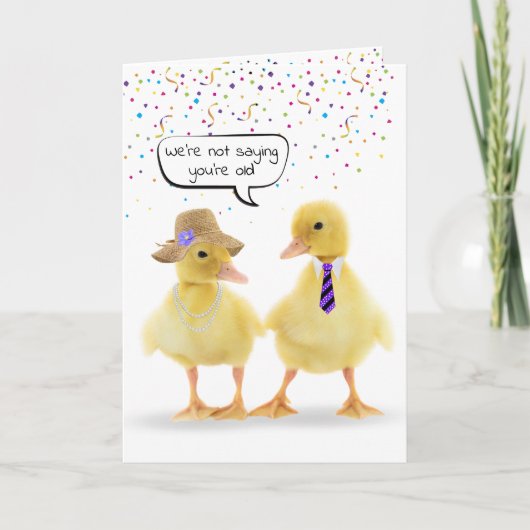 Ducklings en Confetti van de Humor van de geboorte Kaart (Voorkant)