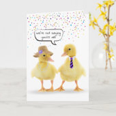 Ducklings en Confetti van de Humor van de geboorte Kaart (Gele Bloem)