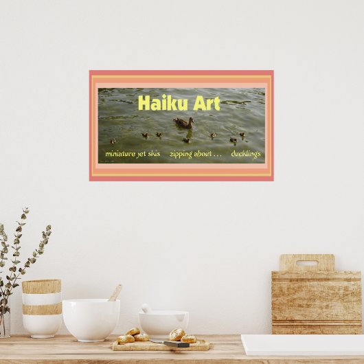 Ducklings Haiku Art Print (Keuken)