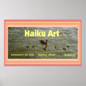 Ducklings Haiku Art Print (Voorkant)