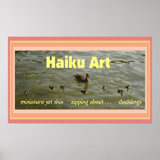 Ducklings Haiku Art Print (Voorkant)