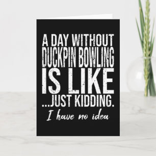 Duckpin bowling grappig cadeauidee kaart