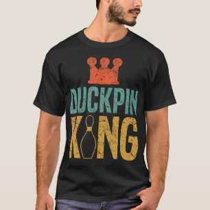 Duckpin Koning Duckpin Bowling Kegel Bowlingspele T-shirt