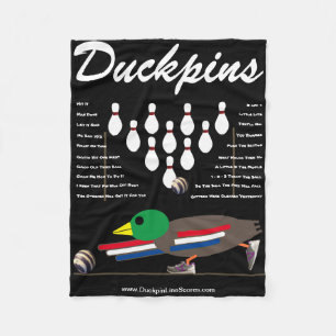 DUCKPINS Fleece Blanket met OneLiners Deken