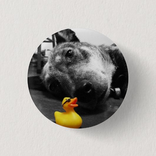 Ducks Best Friend Rubber Duck Button (klein) (Voorkant)