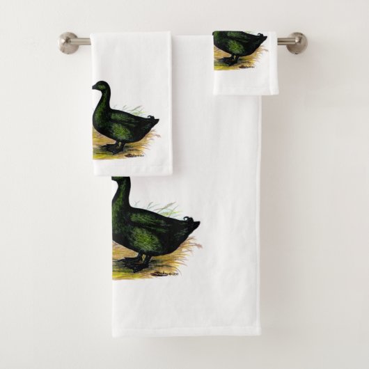 Ducks: Cayuga Pair Bad Handdoek (Insitu)