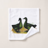 Ducks: Cayuga Pair Bad Handdoek (Wasdoekje)