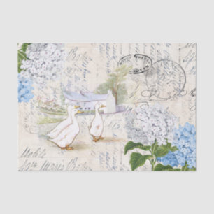 Ducks Farmhouse Flowers Italy Tissue Paper Tissuepapier