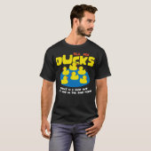 Ducks In A Row Same Pond Shirt Funny Rubber Duck T (Voorkant volledig)