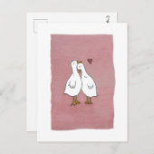 Ducks in Love briefkaart (Voorkant / Achterkant)
