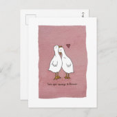 Ducks In Love Forever briefkaart (Voorkant / Achterkant)