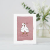 Ducks In Love Forever briefkaart (Staand voorkant)