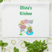 Ducks Pond Floral Kitchen Hand Towel Theedoek (Gevouwen)