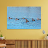 Ducks van zes canvas afdruk (Insitu (Woonkamer))