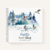 Ducks Woodland Forest Boy Baby shower Livre d'or (Devant)