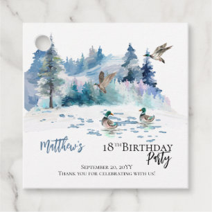 Ducks Woodland Forest Natuur 18th Birthday Party Bedankjes Labels