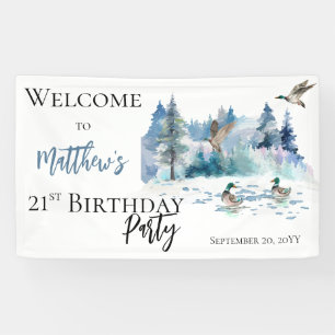 Ducks Woodland Forest Natuur 21st Birthday Party Spandoek