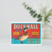 Duckwall Hood River Pears Crate Label Briefkaart (Staand voorkant)