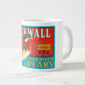 Duckwall Hood River Pears Crate Label Jumbo Beker (Voorkant rechts)